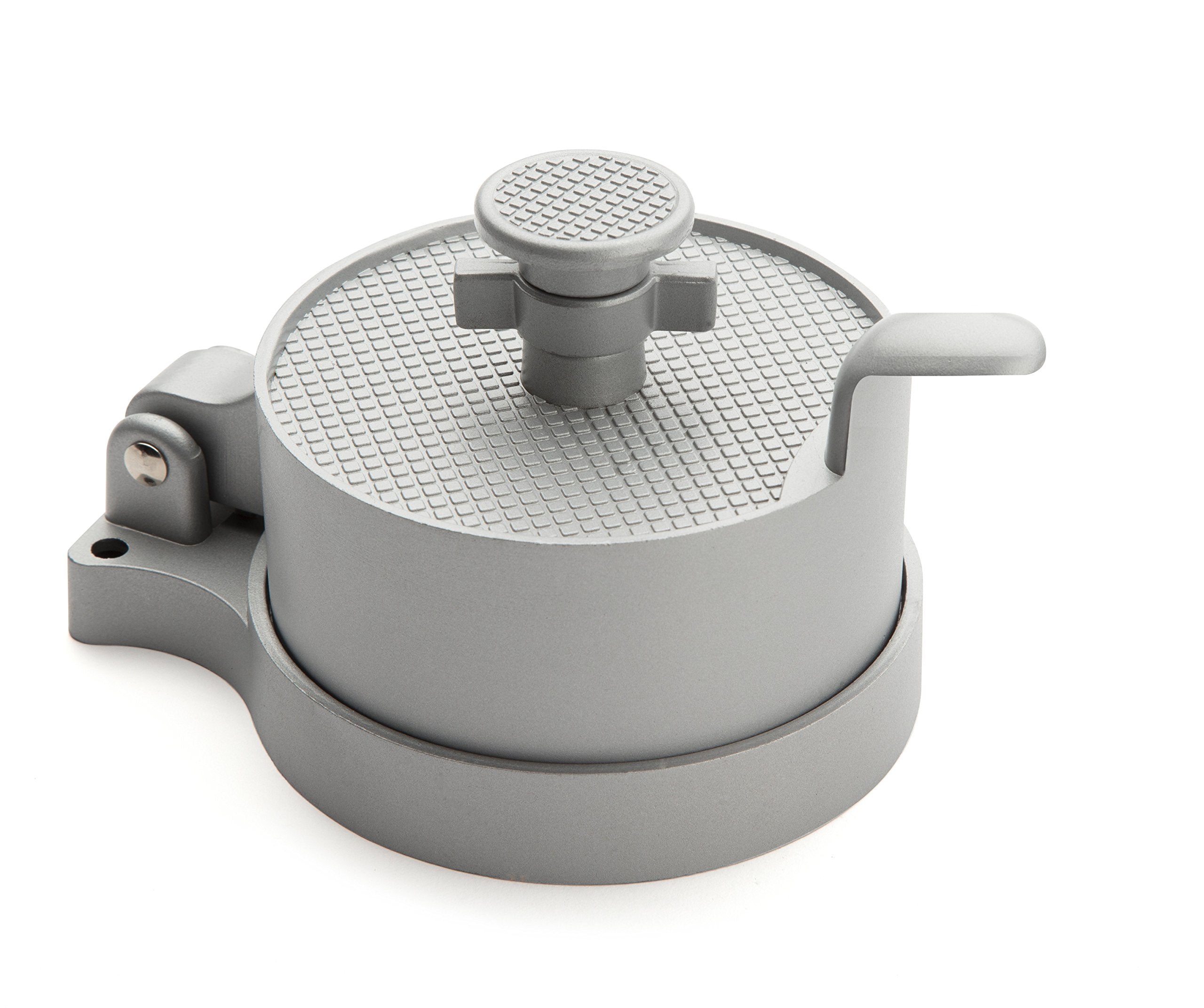 Cuisinart CABP-300 top view showing evenly shaped patties for grilling