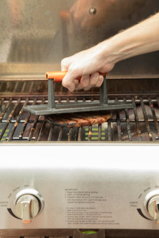 Cuisinart grill press browns bacon evenly with crisp edges