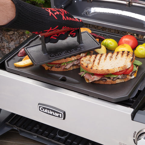Cuisinart grill press after cooking is easy to clean and maintain
