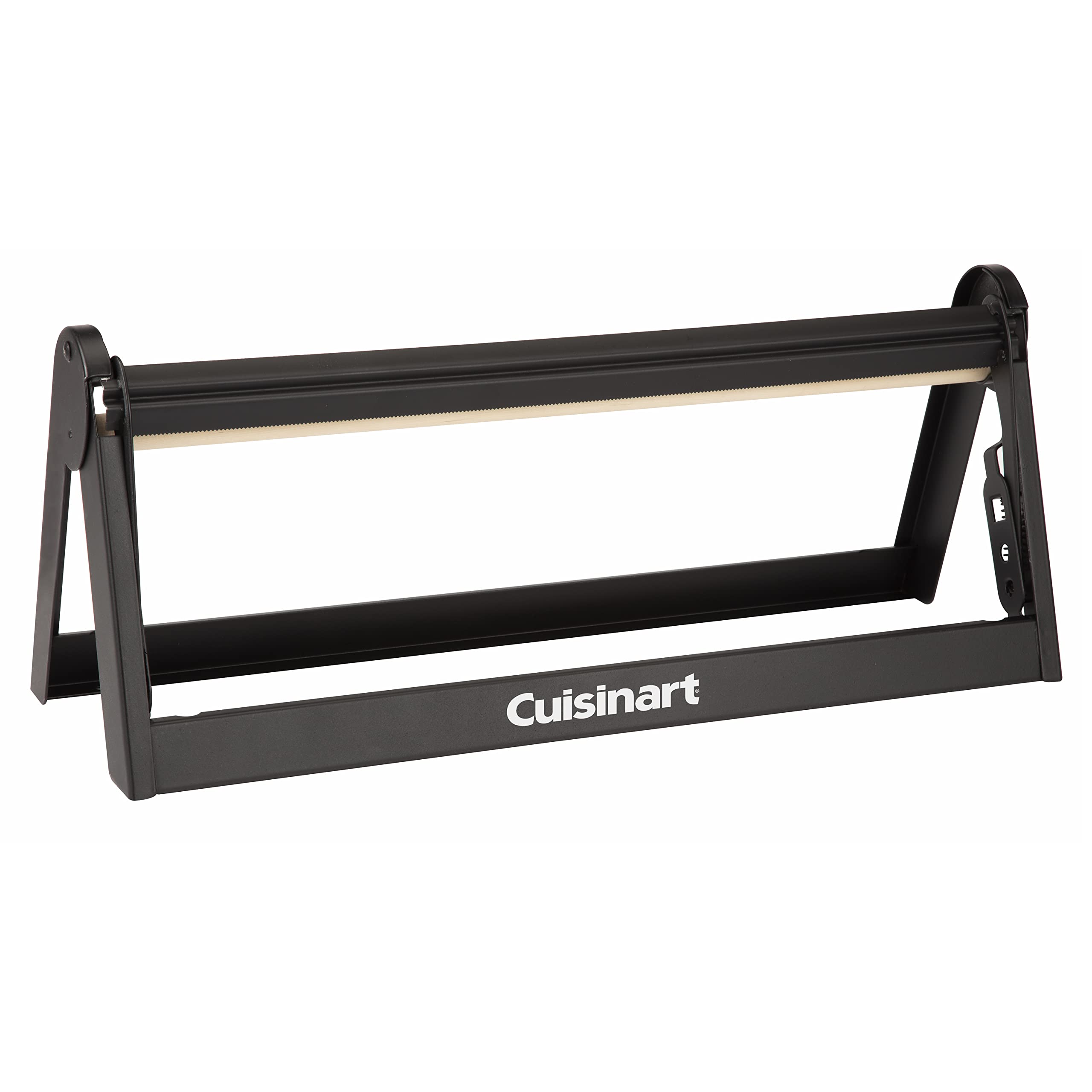 Cuisinart CBP-518 shows dowel holders for easy roll changes.