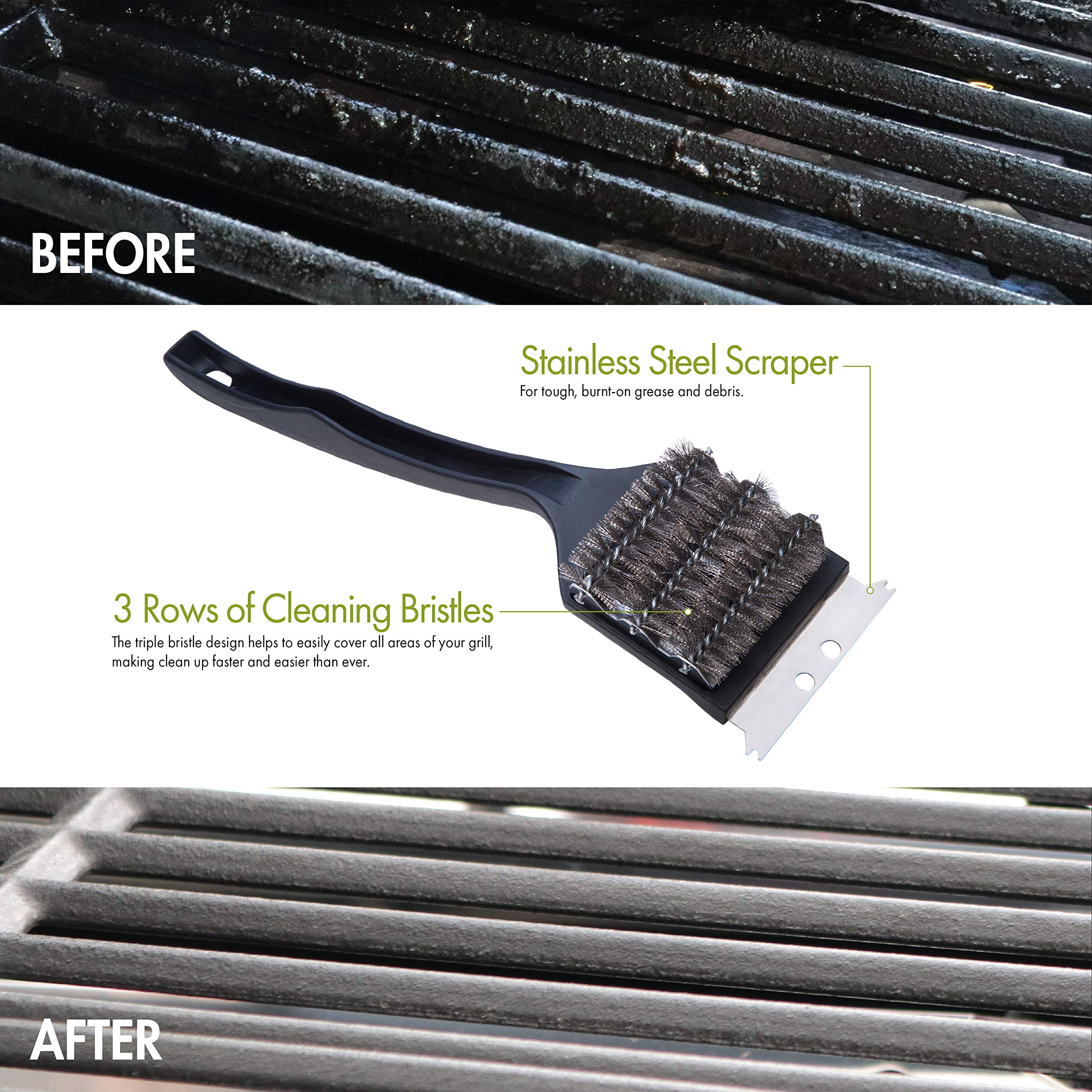 Cuisinart CCB-100 storage hook keeps this grill brush within reach.