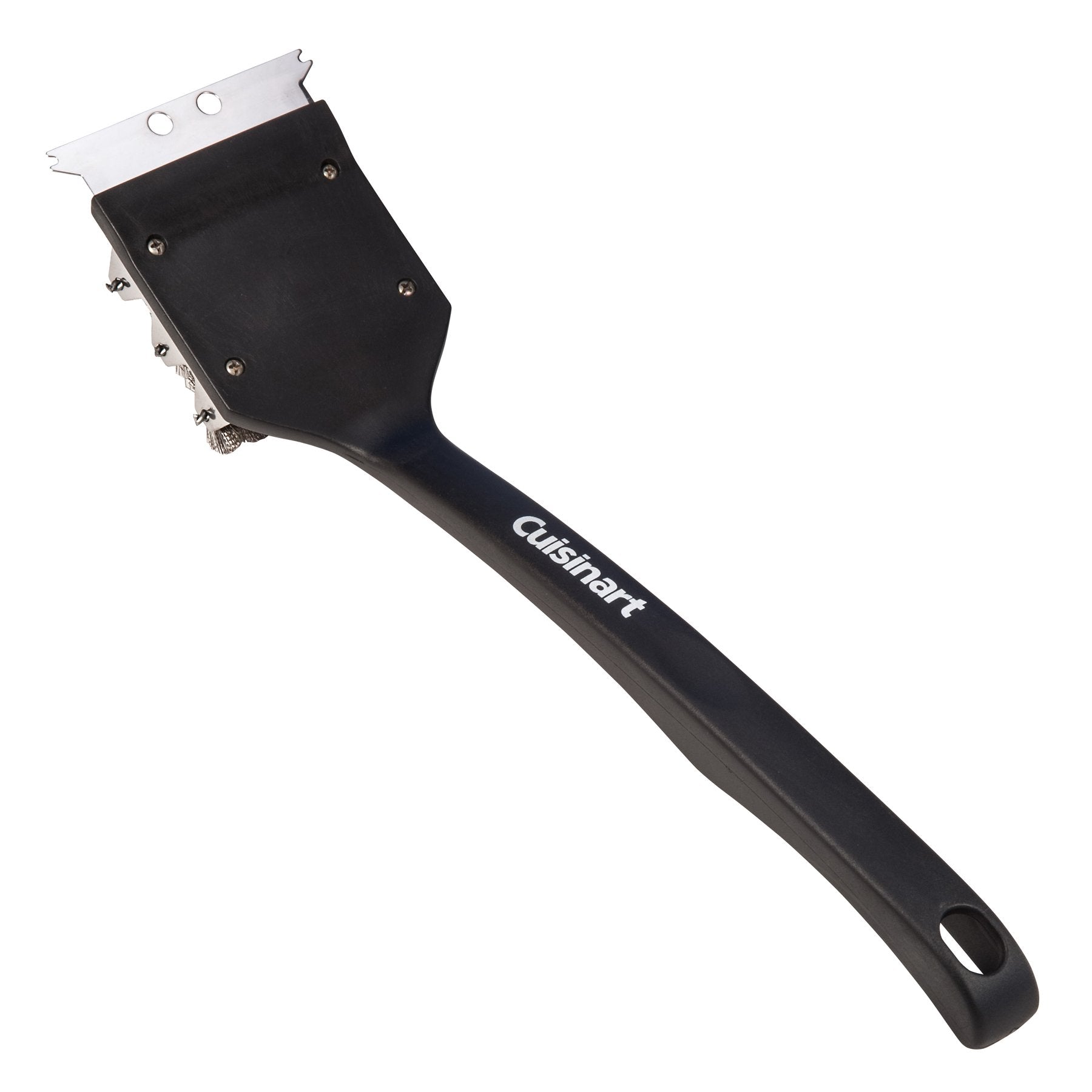 Cuisinart CCB-100 triple-bristles remove tough residue from grates quickly.