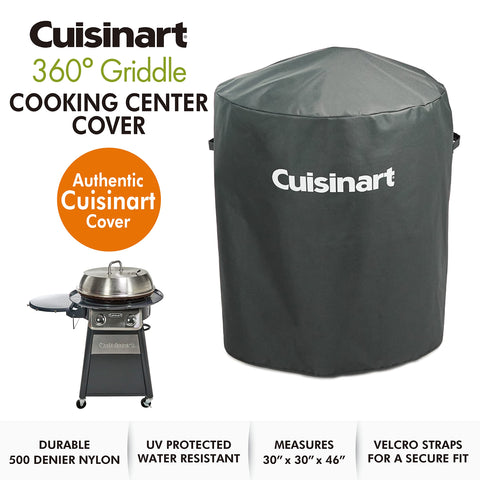 Cuisinart CGWM-003 cover side view shows Velcro straps for secure fit.