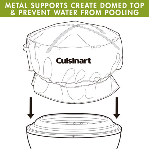 Cuisinart CHC-801 cover demonstrates adjustable drawstring for a secure, snug fit.