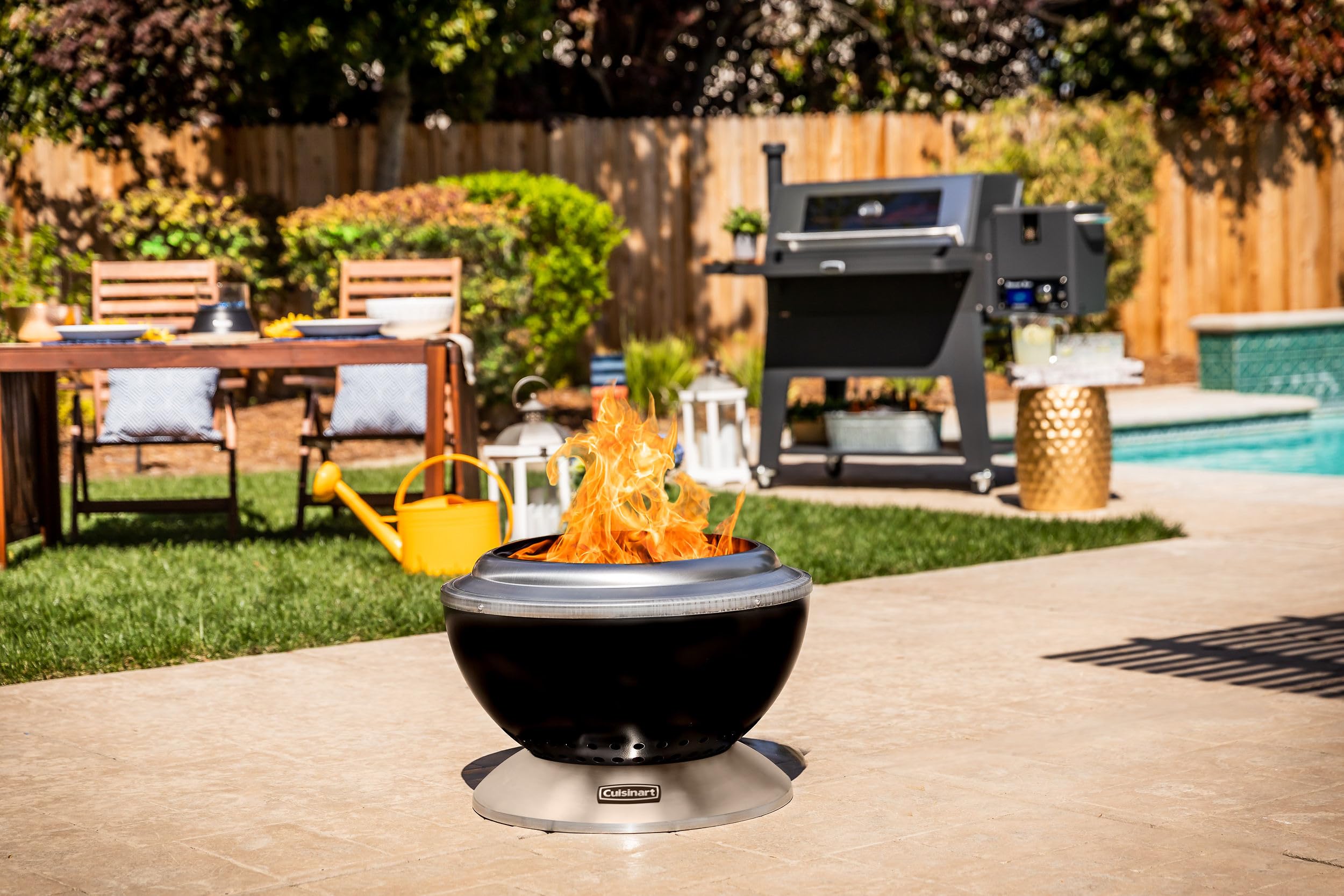 Cuisinart Cleanburn curved-wall design improves airflow and heat circulation.