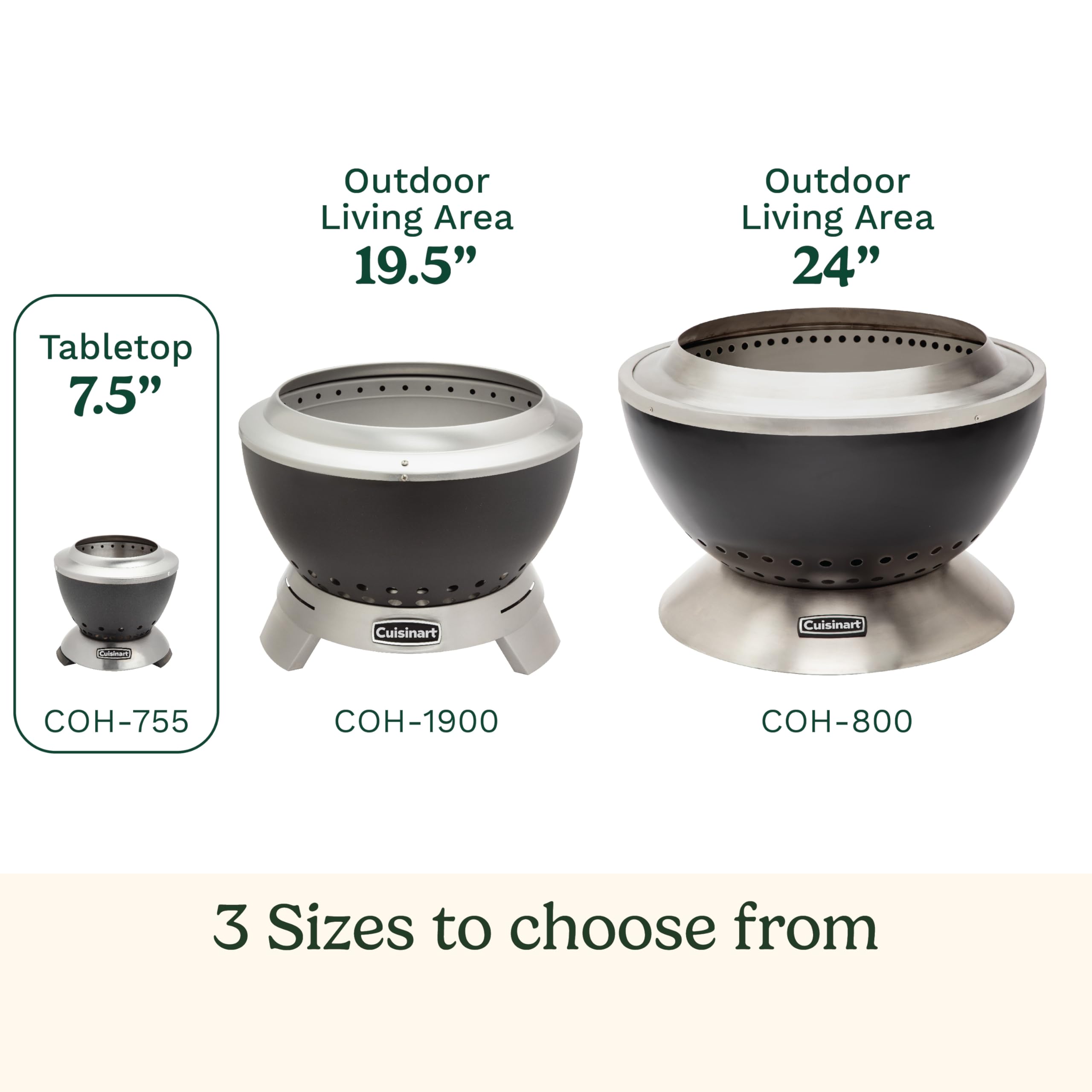 Cuisinart Cleanburn dual-fuel options with pellets and mini logs