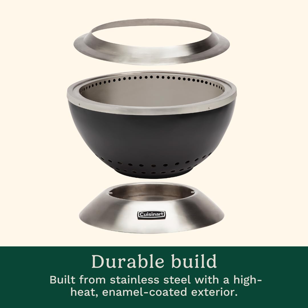 Cuisinart Cleanburn enhanced airflow system boosts fast ignition and efficient burning.