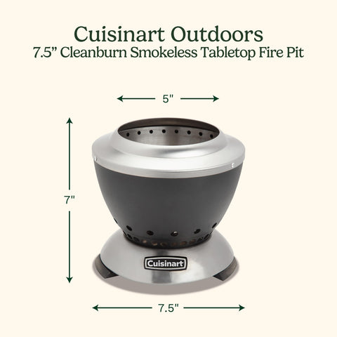 Cuisinart Cleanburn smokeless flame with minimal smoke outdoors