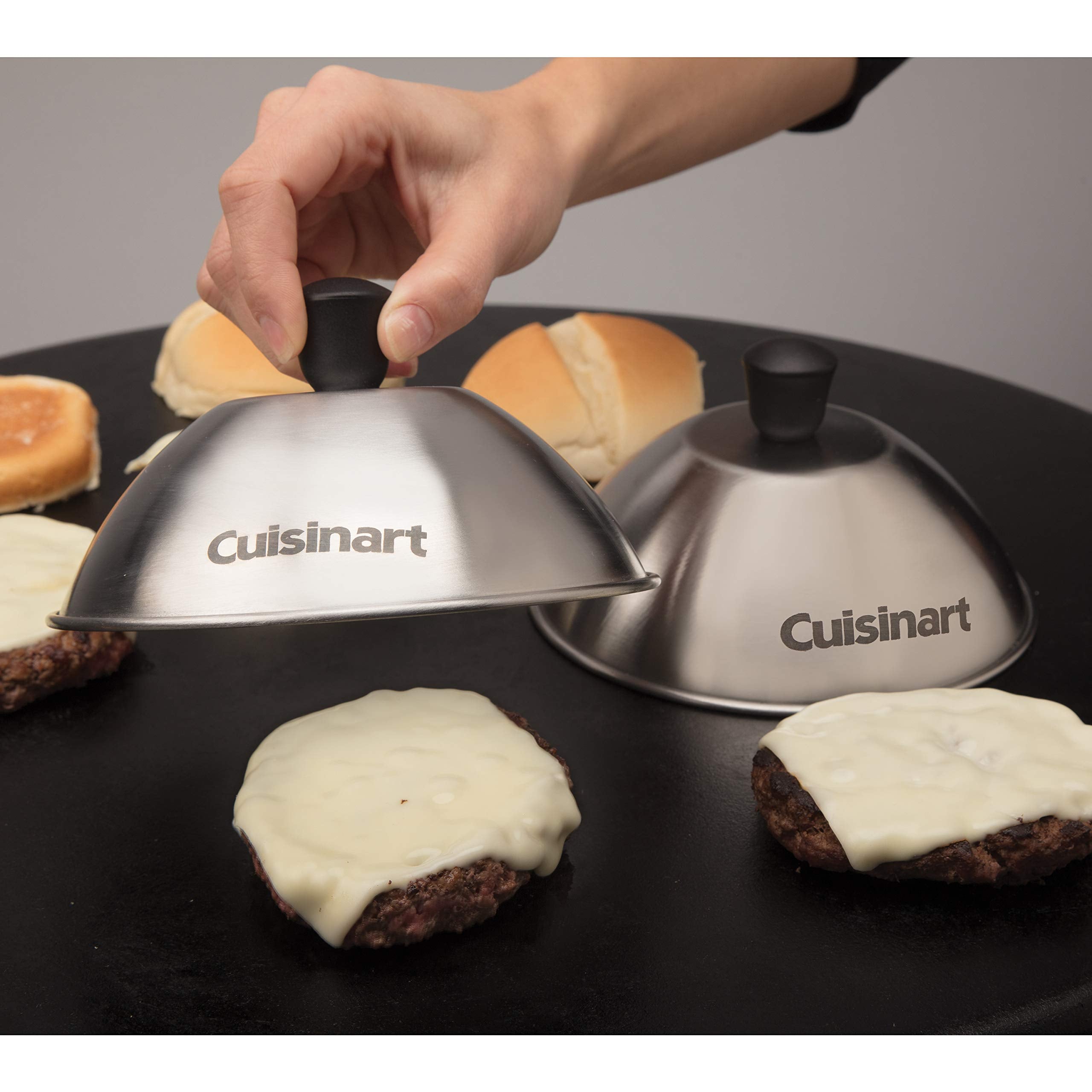 Cuisinart CMD-388 dome placed over food to infuse smoker flavor while cooking.