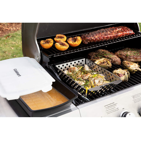 Cuisinart CMT-200 ready to grill after marinating