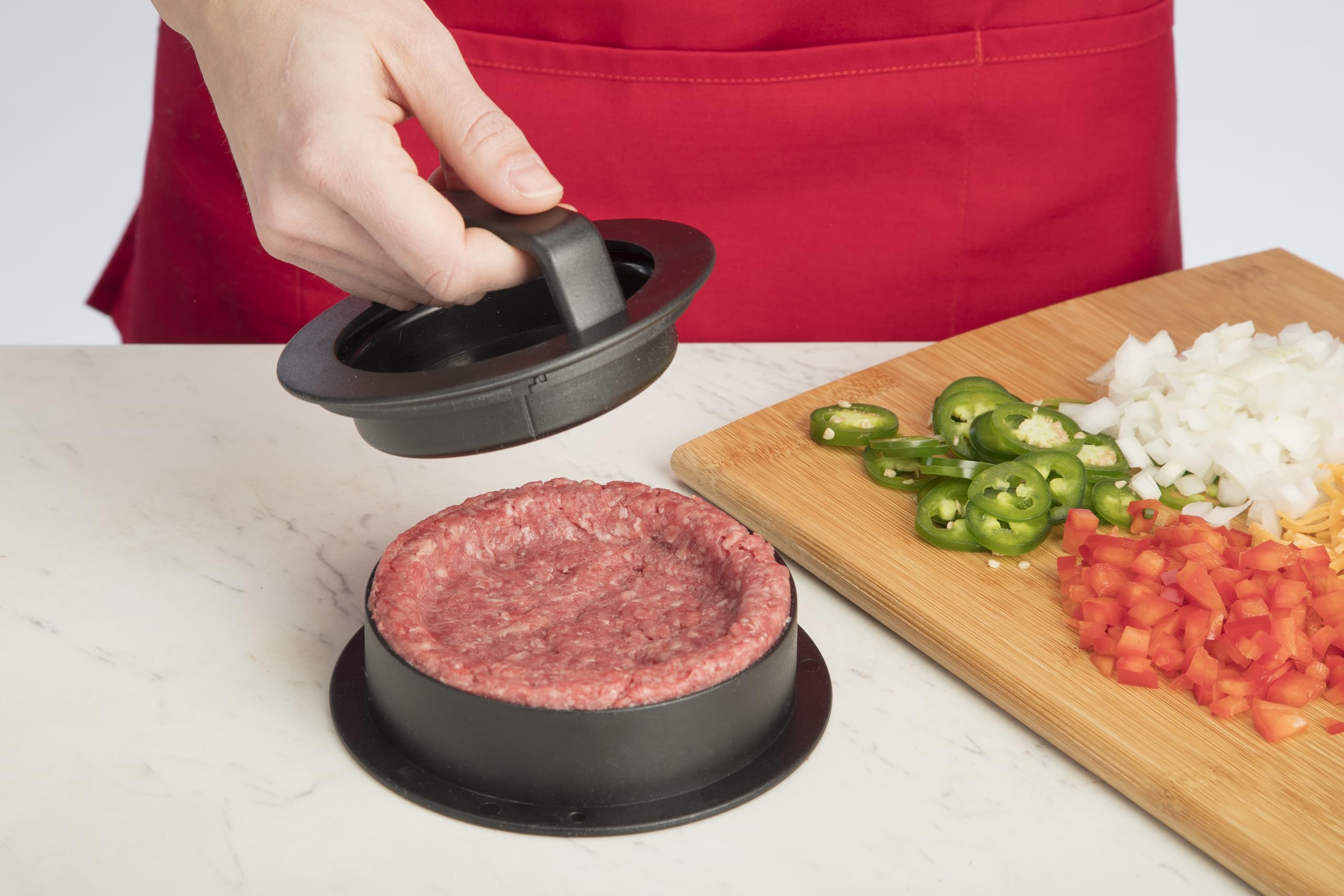 Cuisinart CSBP-200 quarter-pound patty setting for small, even burgers.