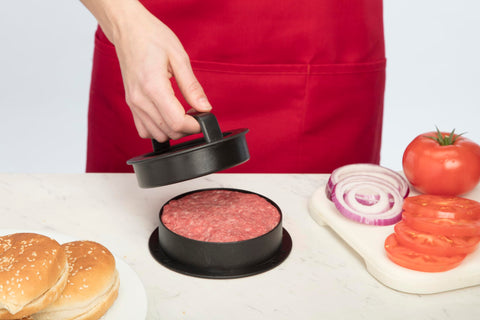 Cuisinart CSBP-200 three-quarter-pound patty setting for hearty burgers.