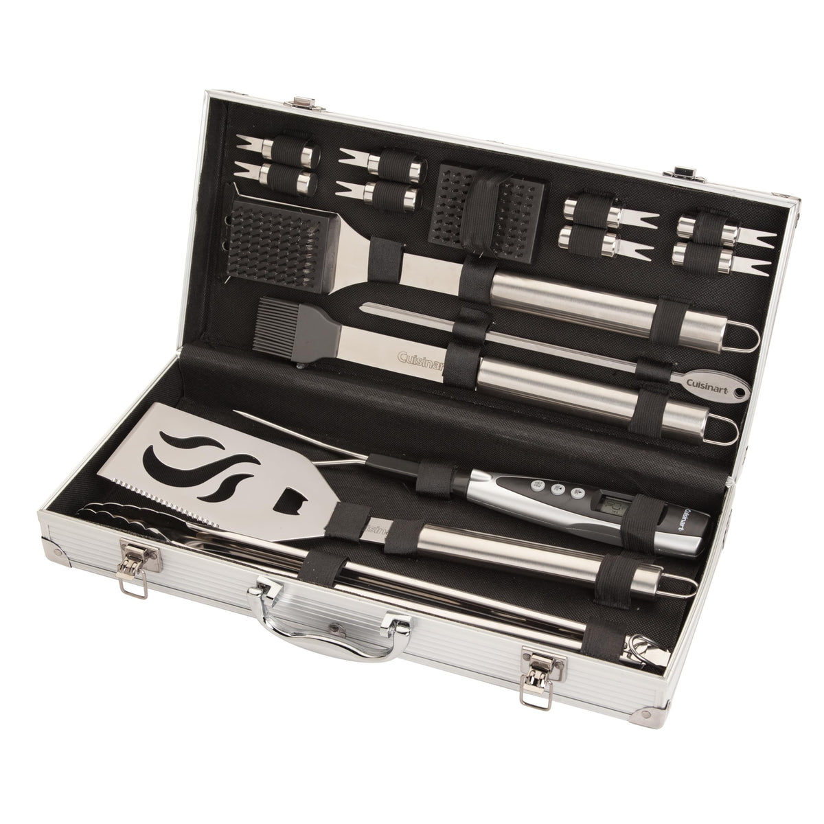 Cuisinart Deluxe Grill Tool Set spatula and tongs for precise flipping