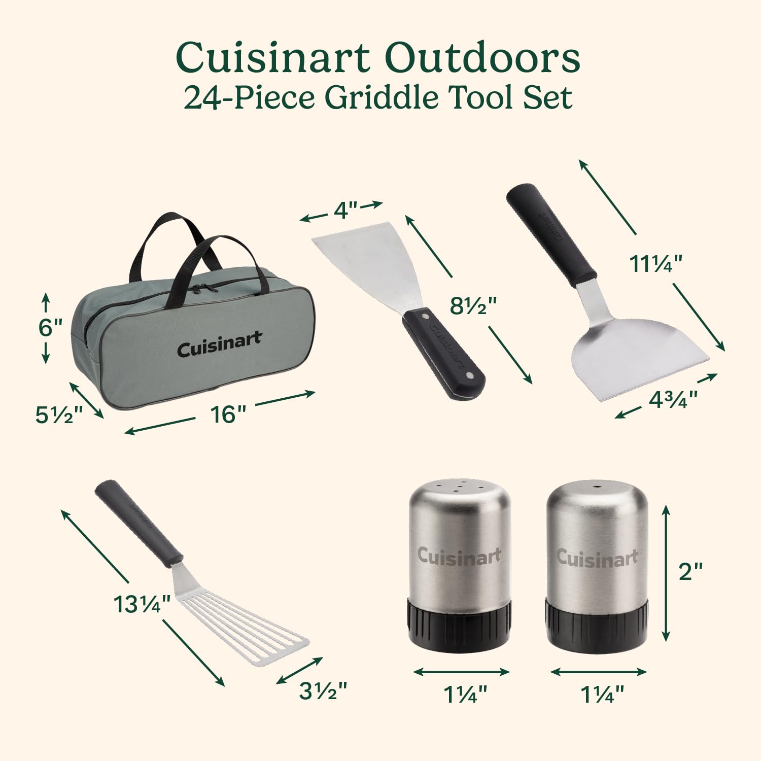 Cuisinart griddle spatulas round turner stainless for quick flipping.