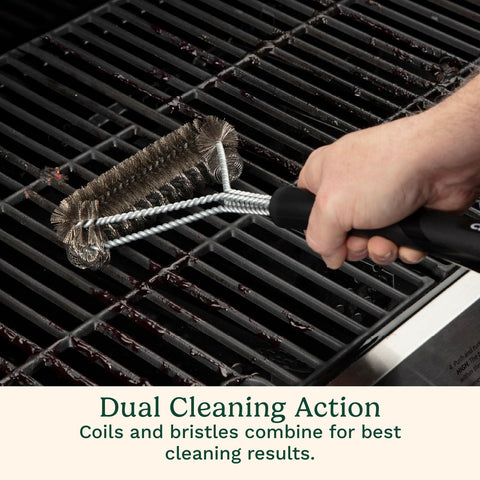 Cuisinart 17-inch grill brush providing long reach to access interior grate areas