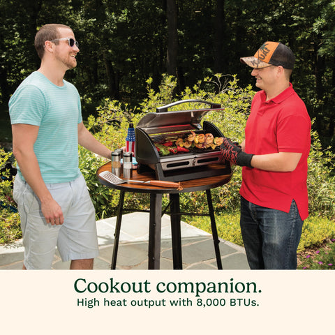 Cuisinart Grillster 8000-btu burner heats quickly for high-temperature searing