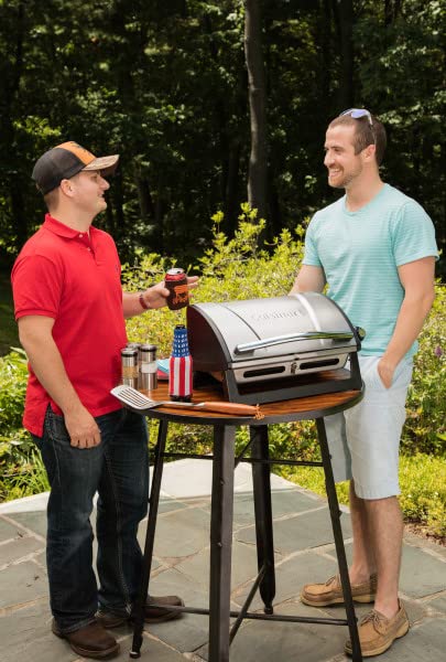 Cuisinart Grillster portable grill with locking lid and carry handle for travel