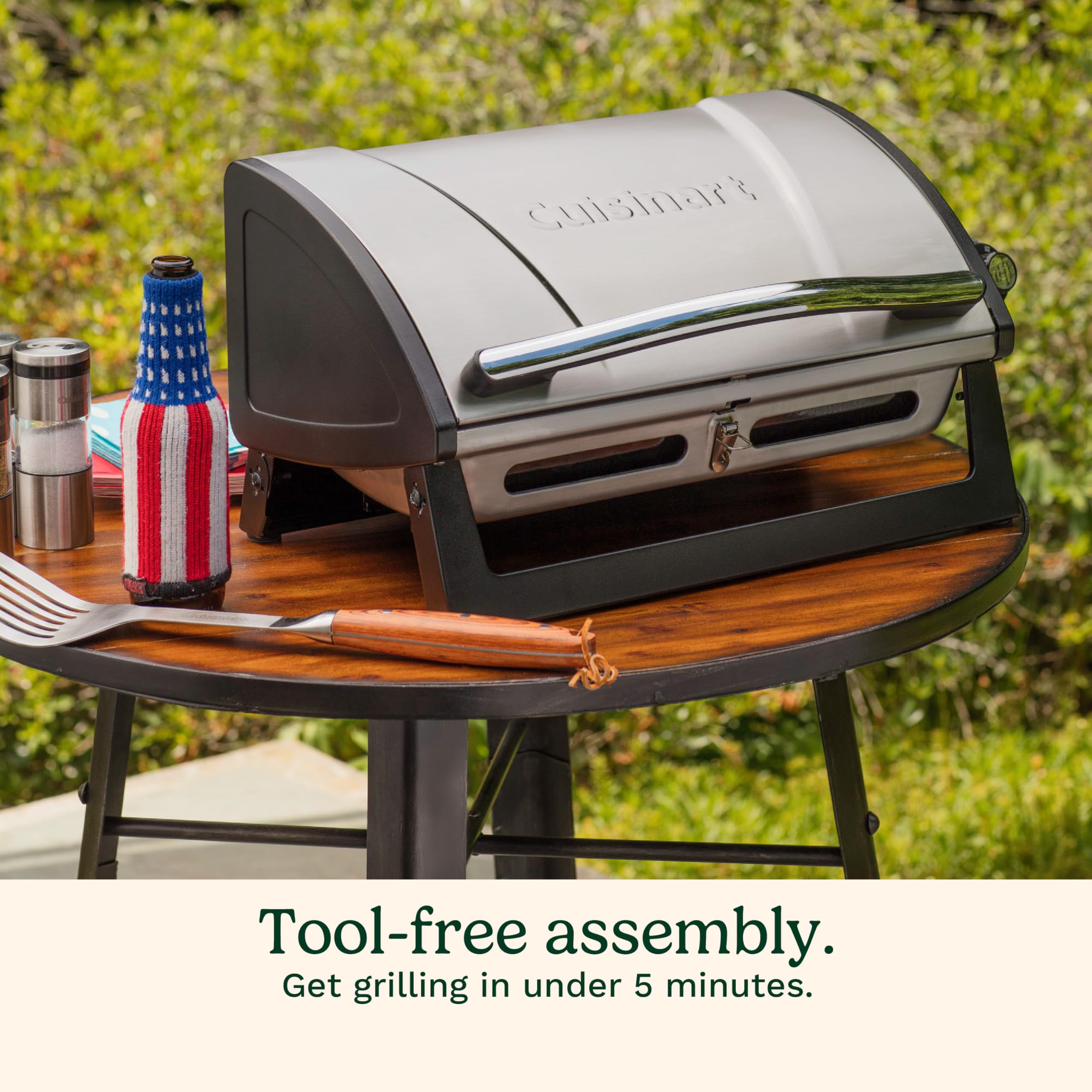 Cuisinart Grillster dishwasher-safe grate for effortless cleanup after grilling