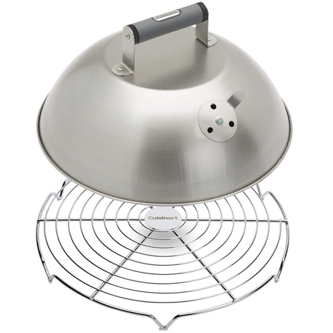 Cuisinart melting dome 12-25-inch covers grill for even heat and fast cheese melting