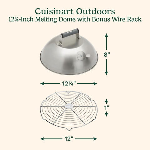 Cuisinart melting dome with bonus wire rack elevates food for better airflow