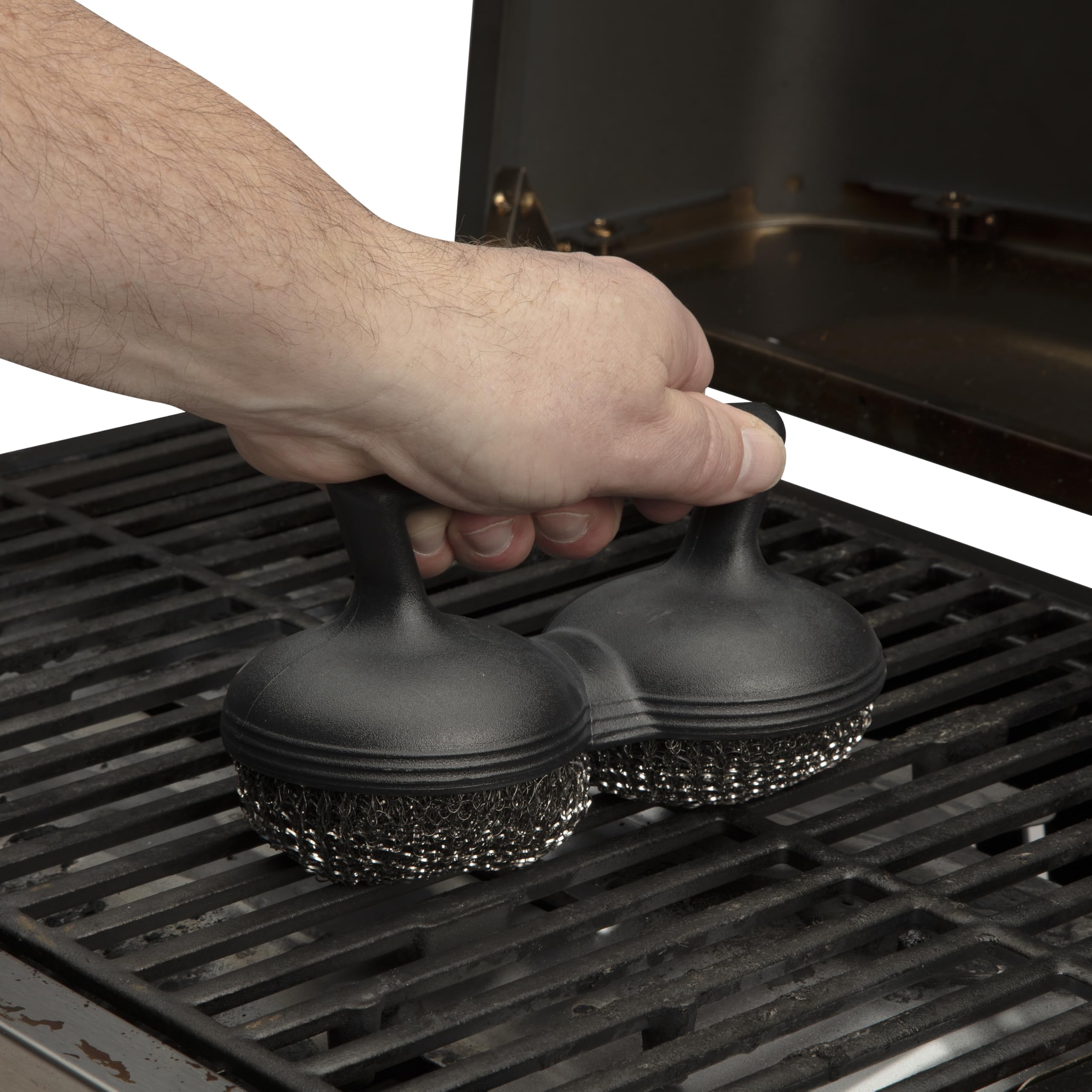 In-hand use showing ergonomic handle and rugged plastic exterior.