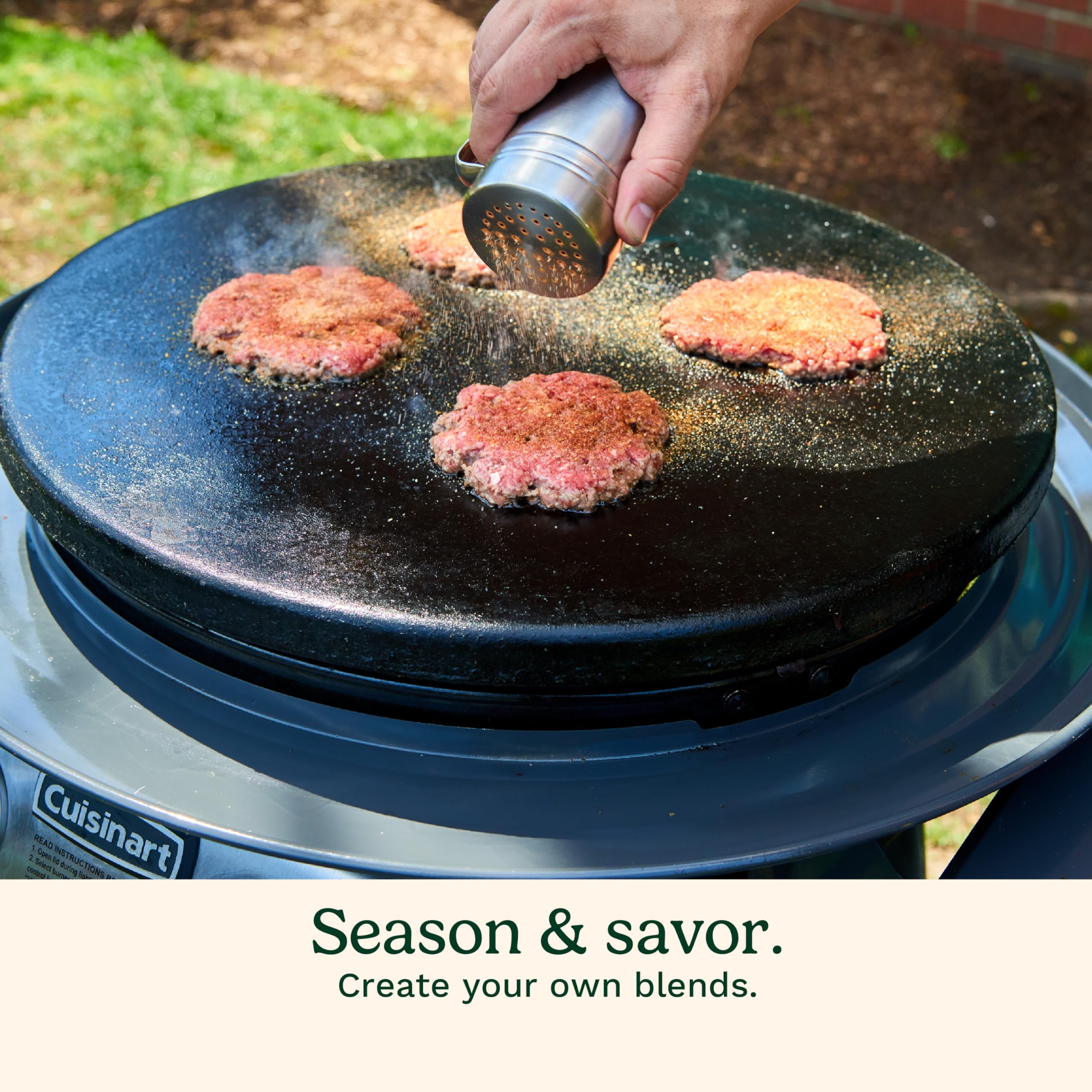 Cuisinart Smash Burger Kit grill ready setup for backyard cooks