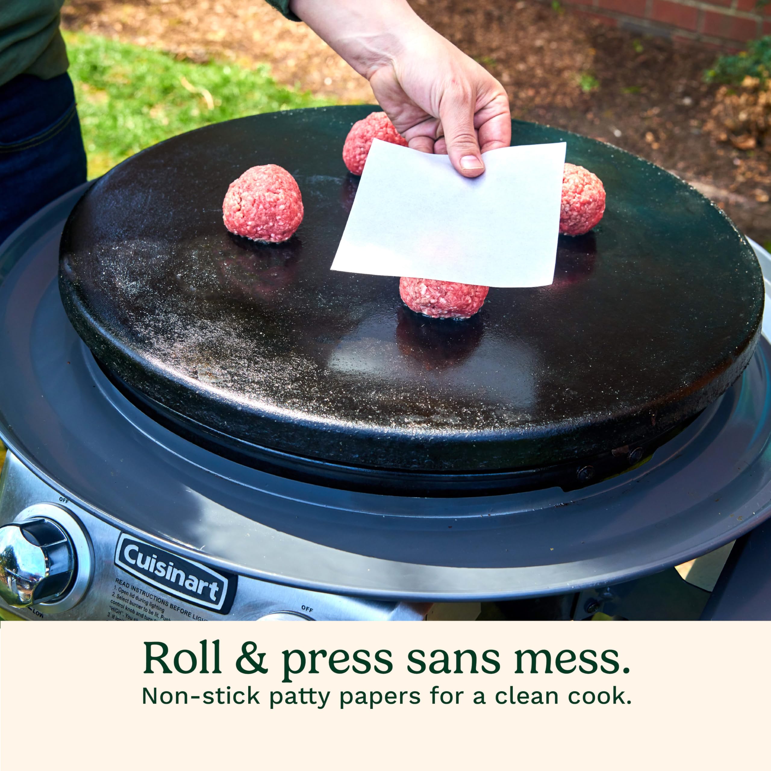 Cuisinart Smash Burger Kit patty papers for mess-free prep