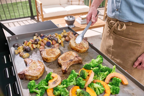 Cuisinart smash burger press stainless for shaping burgers.