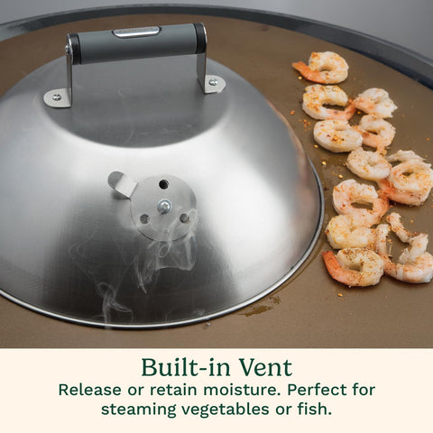 Cuisinart stainless steel dome vent enables precise steam control for tender results