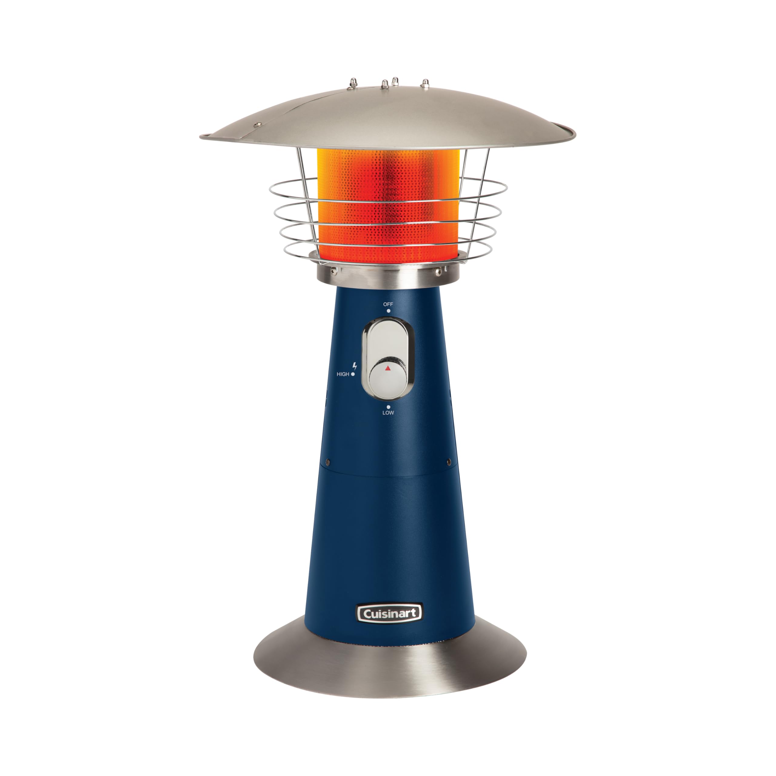 Cuisinart table-top patio heater 11000 BTU provides warm, even heat for small outdoor spaces.