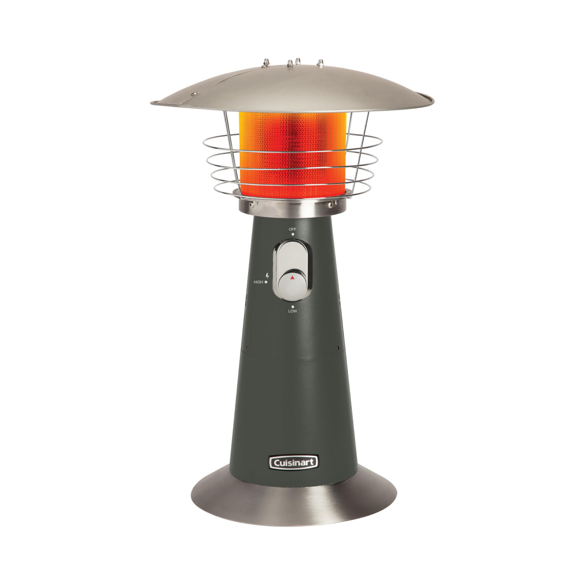 Cuisinart table-top patio heater assembly showing compact, portable warmth