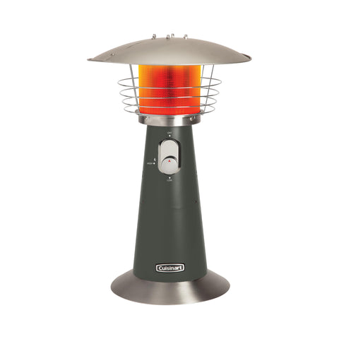 Cuisinart table-top patio heater assembly showing compact, portable warmth