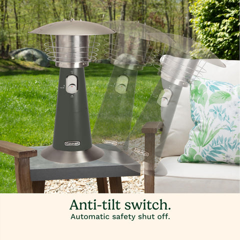 Cuisinart table-top patio heater compact design fits small tables