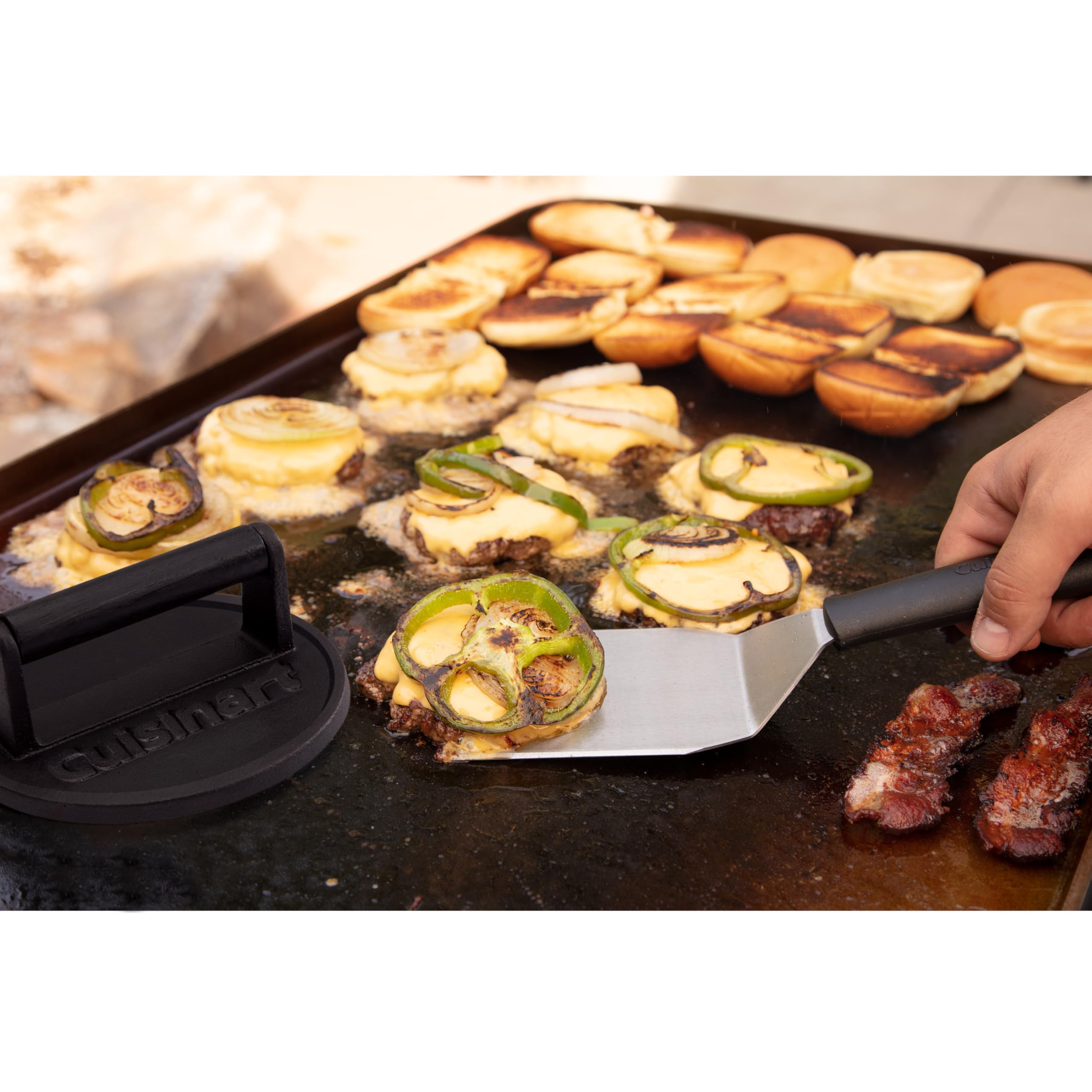 Cuisinart tailgate BBQ-ready press ideal for outdoor gatherings.