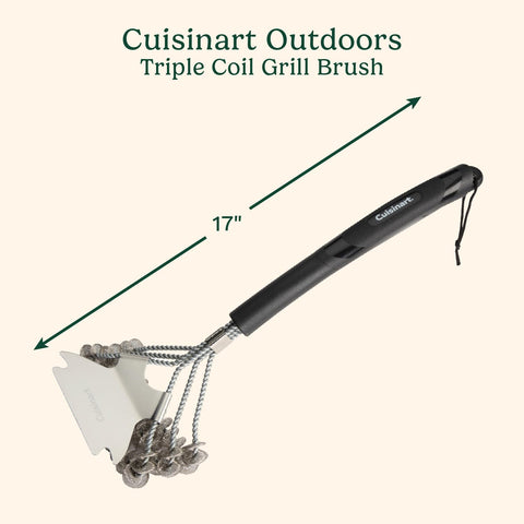 Cuisinart brush showing wide scraper for stuck-on debris