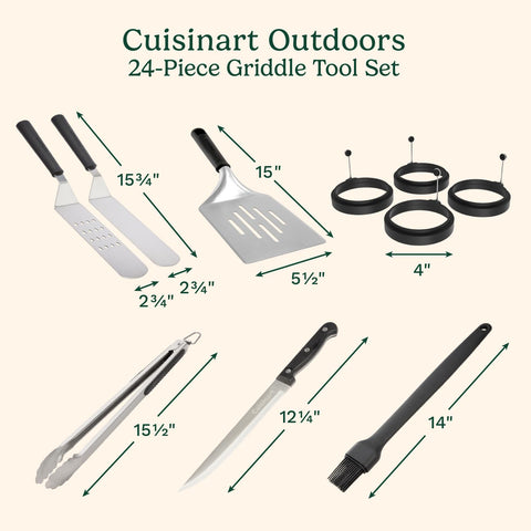 Cuisinart XL griddle spatula stainless for heavy-duty lifting.