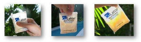 Pool water appears vibrant after CuLator use.