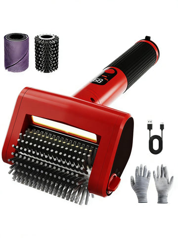 CuLiDing electric grill brush with LED light for precise grill surface cleaning.