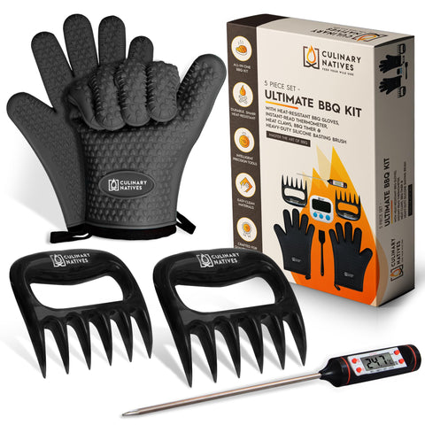 CULINARY NATIVES smoker gloves provide heat resistance for safe grilling and handling