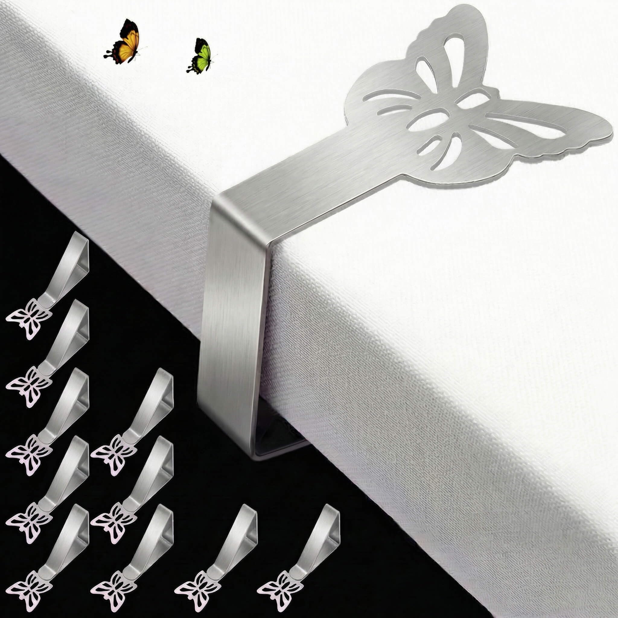 CUNGLIN butterfly table cloth clip secures windy outdoor tablecloth