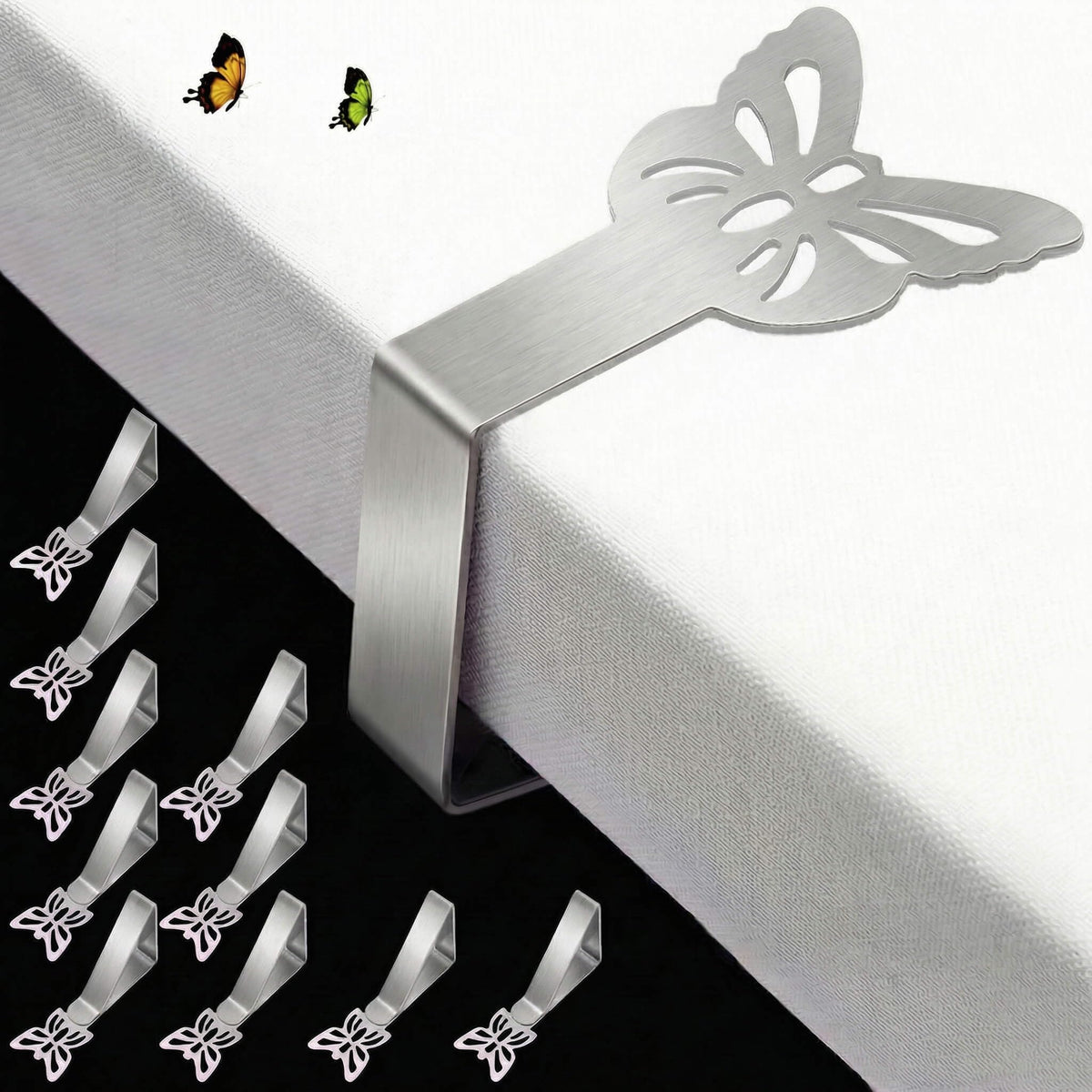 CUNGLIN butterfly table cloth clip secures windy outdoor tablecloth
