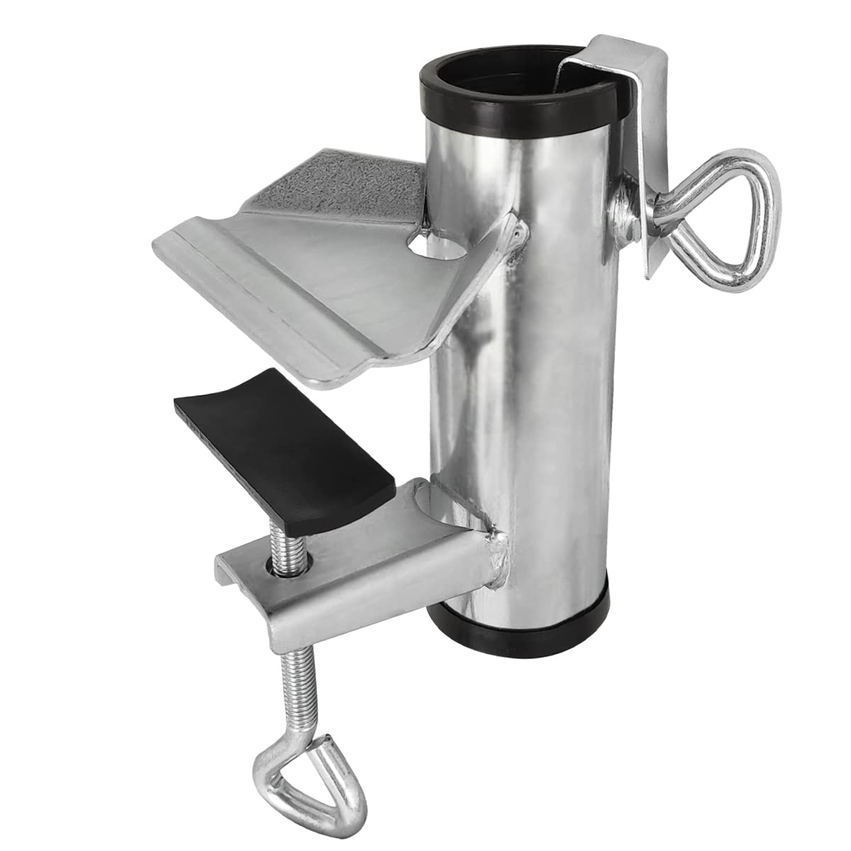 Cunguv upgrade umbrella clamp stand on bleachers for stable shade.