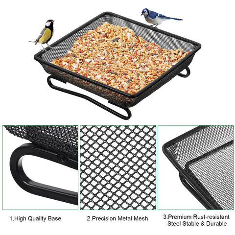 Compact 7x7 inch Cunhill feeder tray ready for seed placement.
