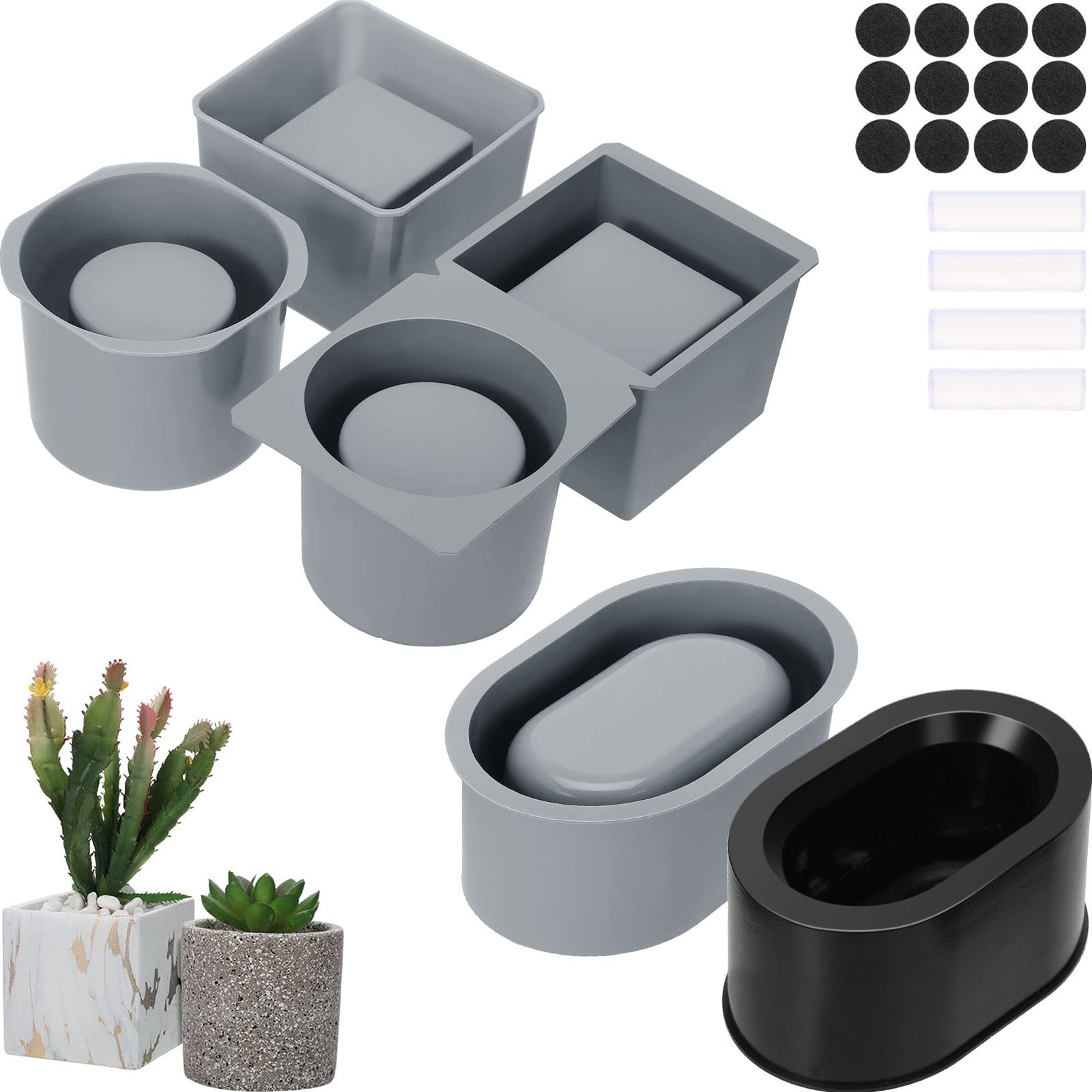 Cunhill round concrete mold for pots with smooth release for easy demolding.