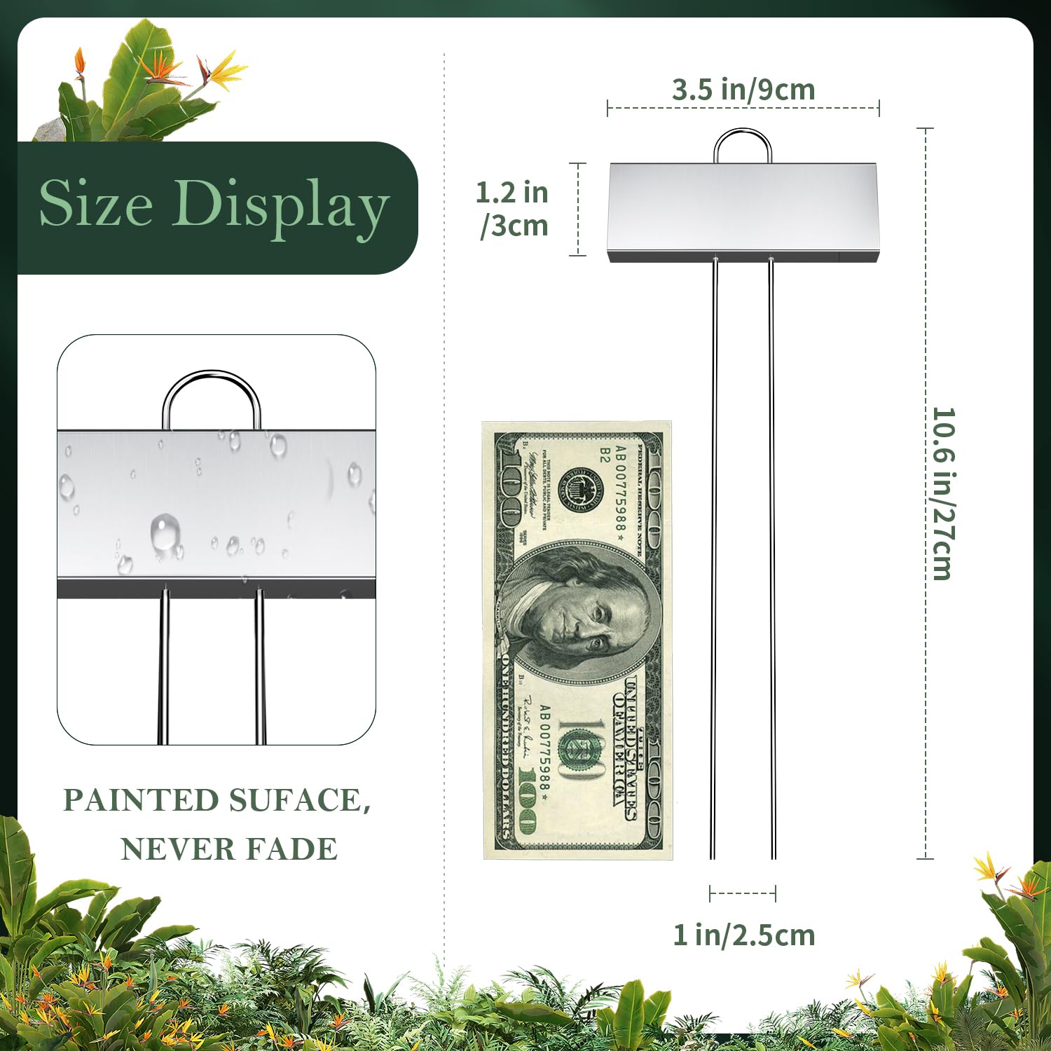 Cureder herb-vegetable label clearly marks herbs and vegetables in any bed.