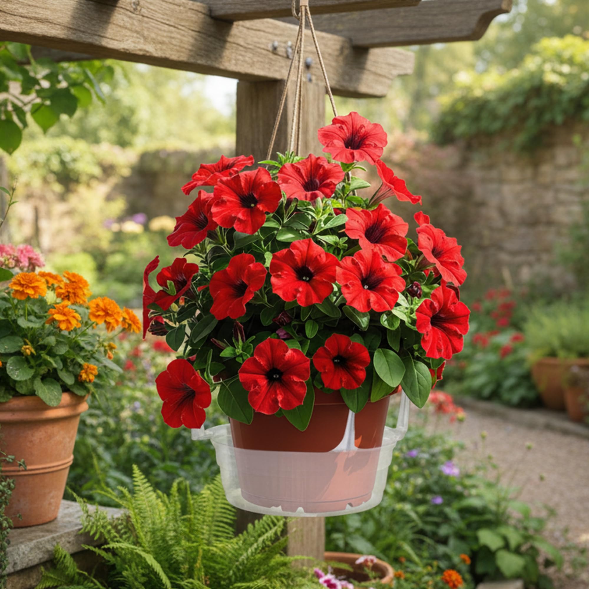 Curtis Wagner drip pan with four-hook design fits baskets from 8 to 14 inches.
