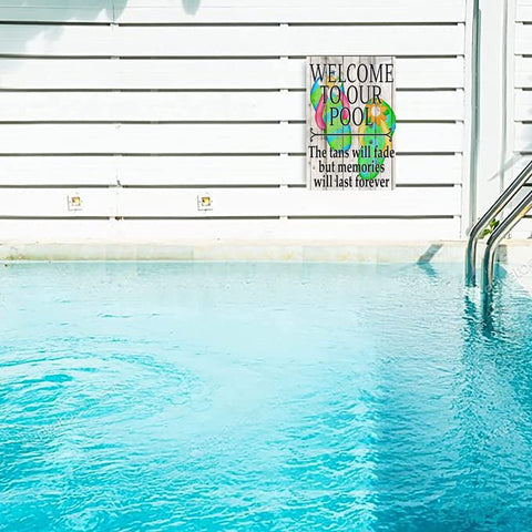 Cusde retro pool sign suitable for patio, kitchen, or bar decor