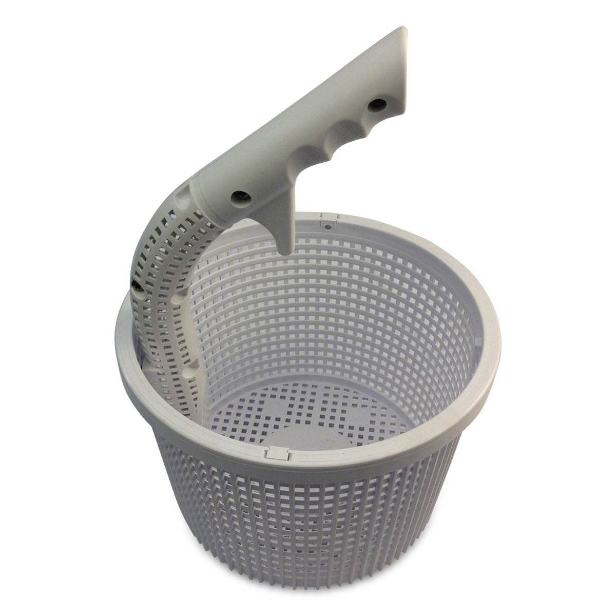 Custom Molded Products FlowSkim basket handle SP1070 enables easy removal from skimmer.