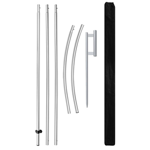 CUSTOMTREND feather flag pole kit assembly demonstrates quick setup for on-site promotions.