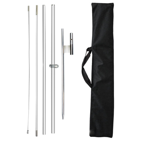 CustomTrend feather flag pole kit ready for quick outdoor setup.